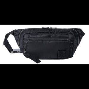 Lug Hitch Crossbody Sling Bag Black Hip Bag Fanny Pack Built in Wallet RFID